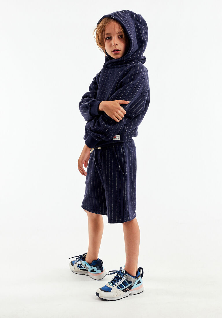 AO76 donkerblauwe ao76 korte broek elliot striped shorts