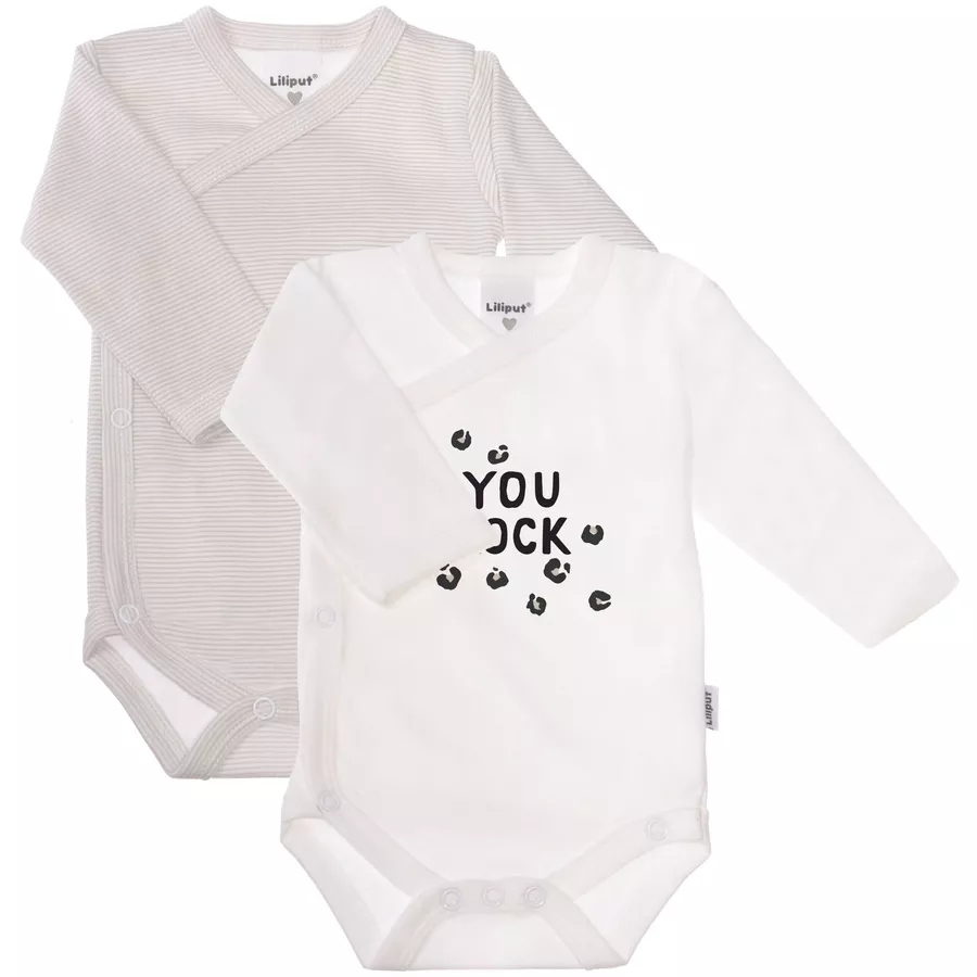 Liliput Wickelbody im 2er-Pack you Rock weiß