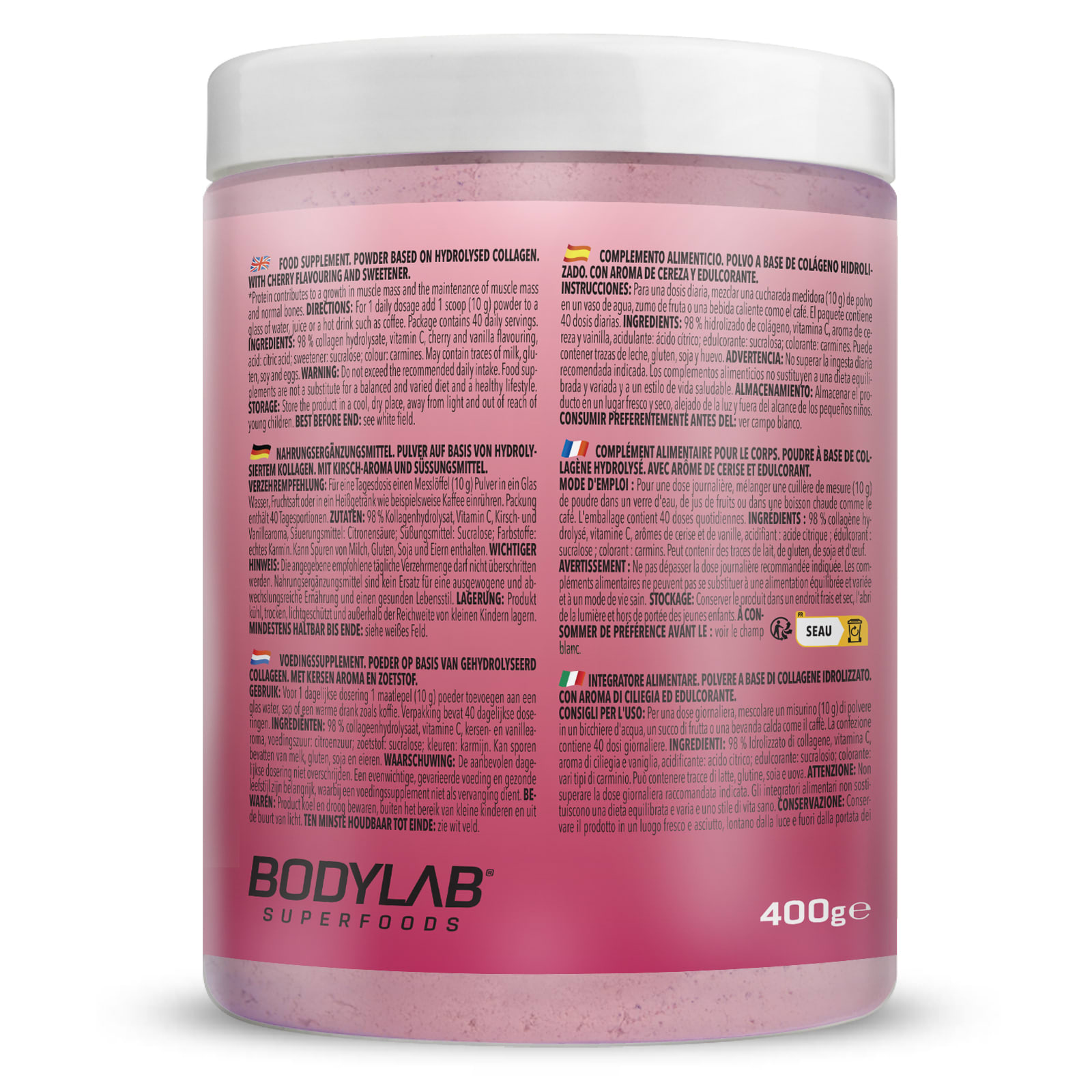 Hydrolised Collagen - 400g - Smooth Cherry