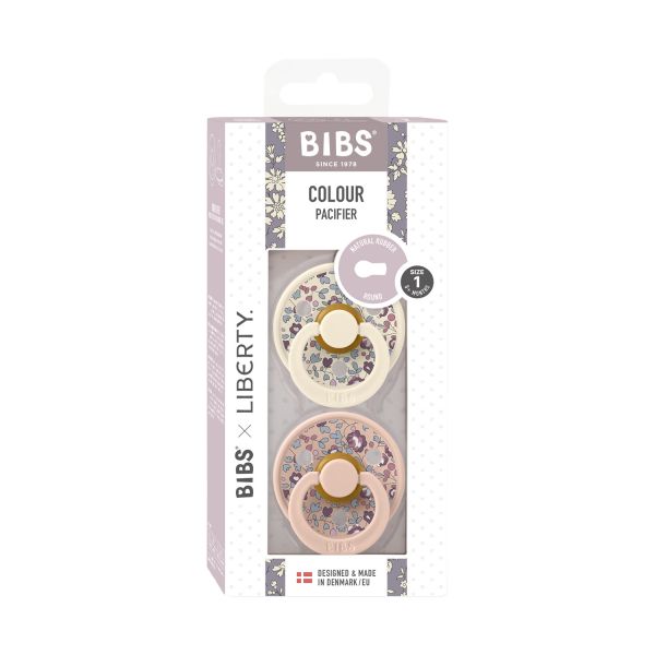 BiBs X Liberty Eloise Fopspeen - 0-6 Mnd - 2 Stuks - Dusty Blue Mix