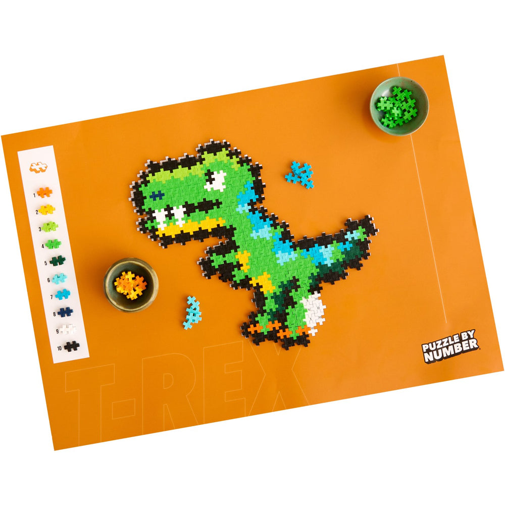 Køb Plus-Plus Puslespil By Number T-Rex 250 Pcs
