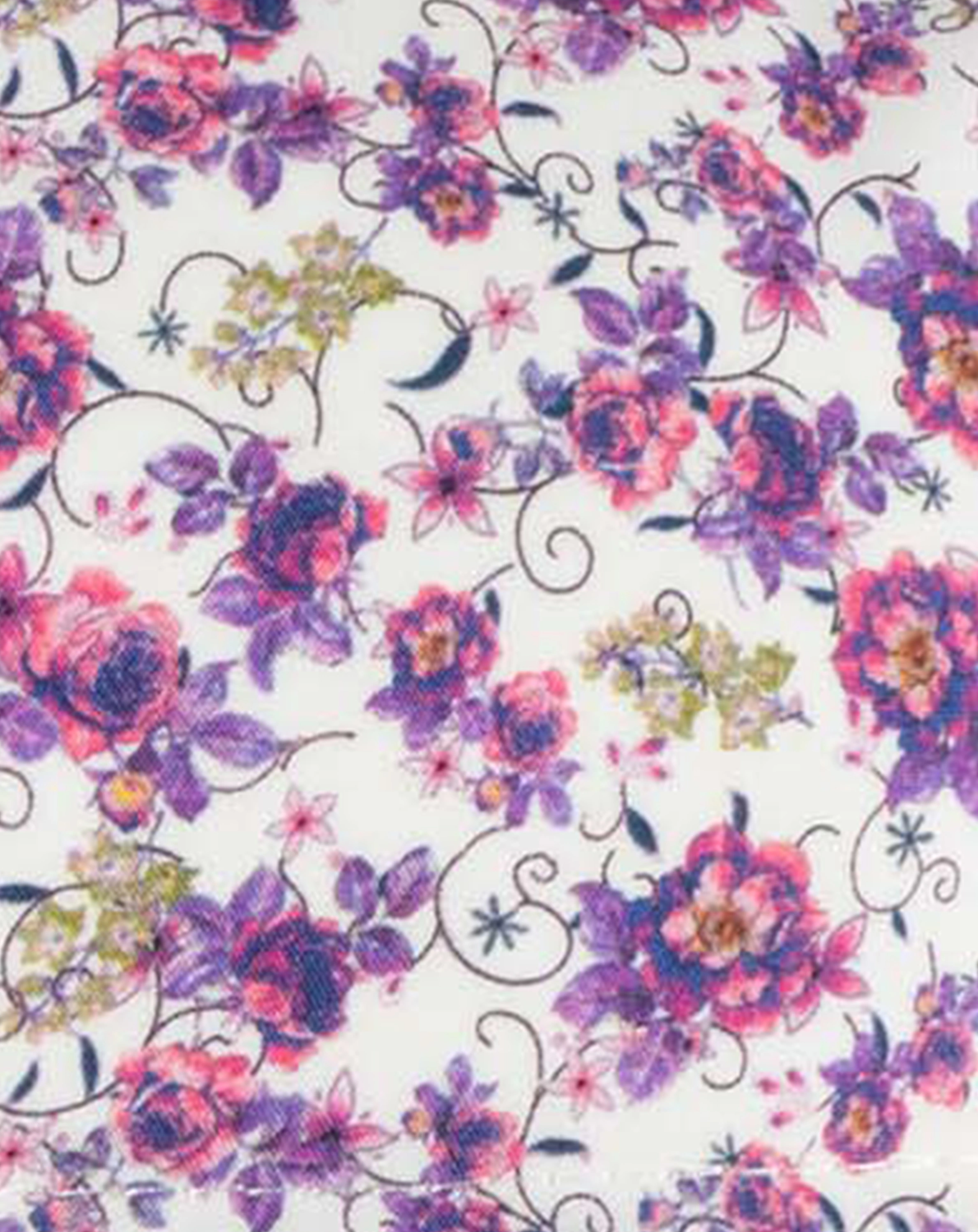 Sommerhut BLÜMCHEN in white/grape