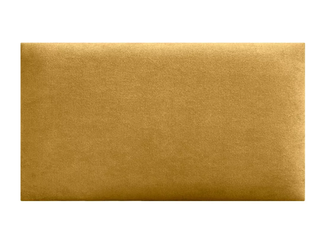 DHOME Lot de 8 Panneaux Rembourrés en Tissu Aqualine Autocollants pour Mur Acoustiques Absorbants Protection contre les Chocs (Moutarde, 50x40cm, x8)