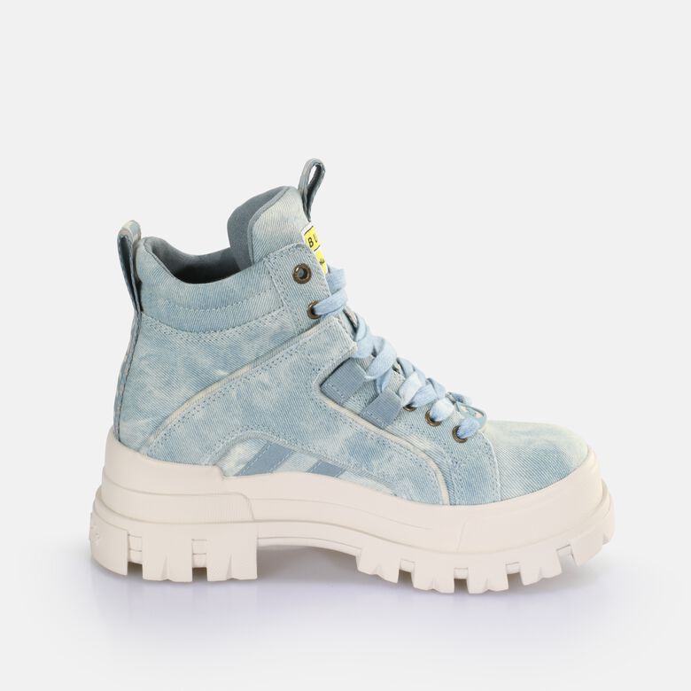 Aspha NC Mid Bottines véganes, bleu clair jean