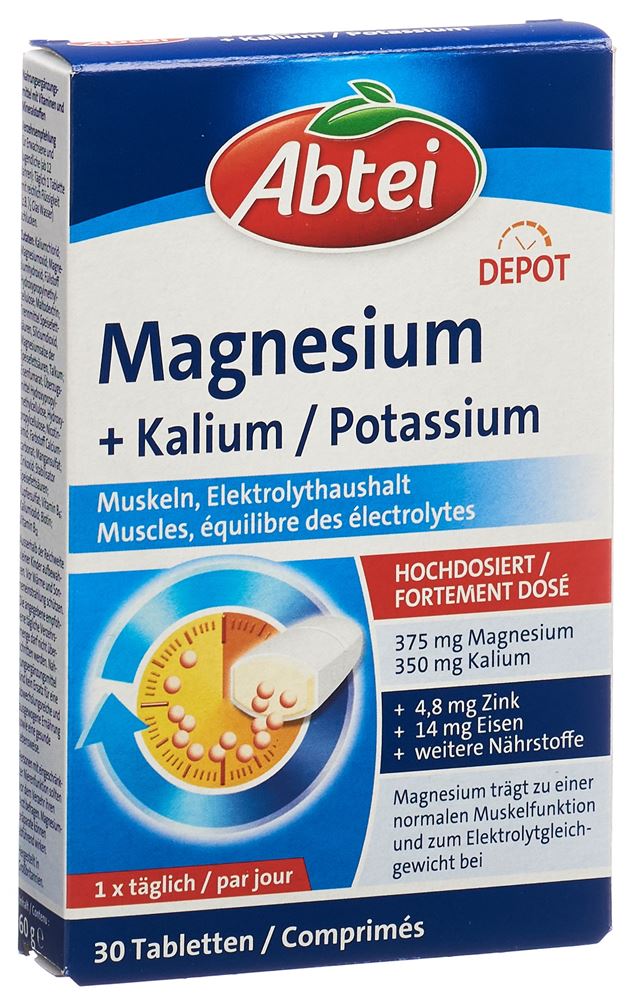 ABTEI Magnesium   Kalium Depot Tabl (neu) Blist 30 Stk