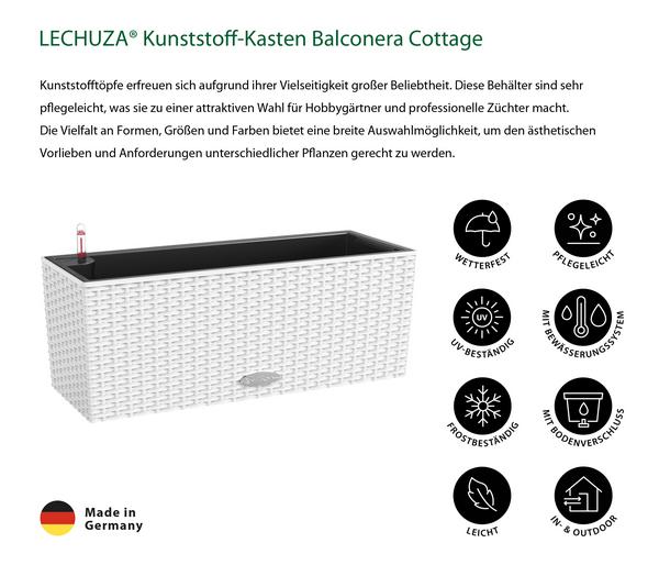 LECHUZA® Kunststoff-Kasten Balconera Cottage,
