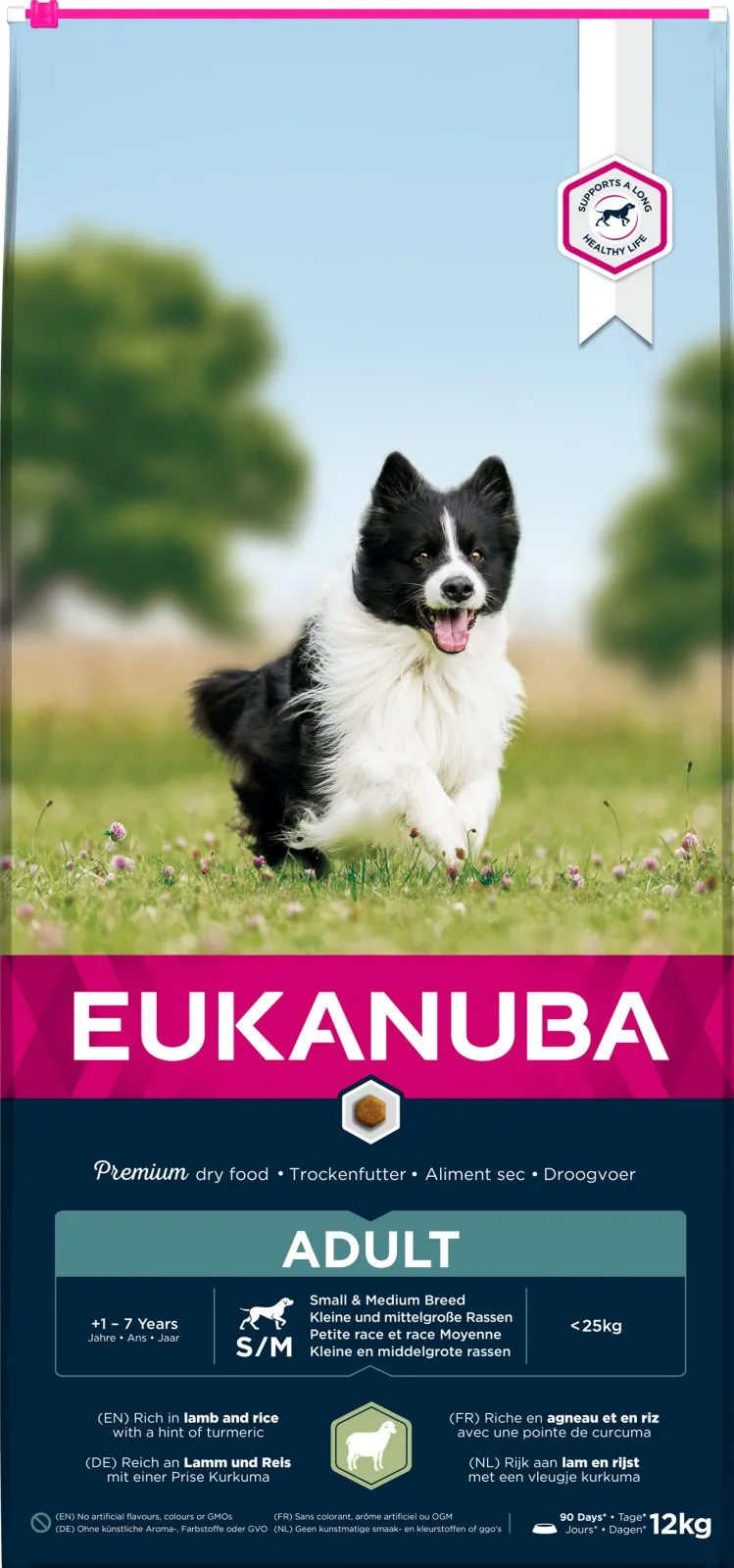 Eukanuba Euk Adult Small & Medium Lamb & Rice 12 kg