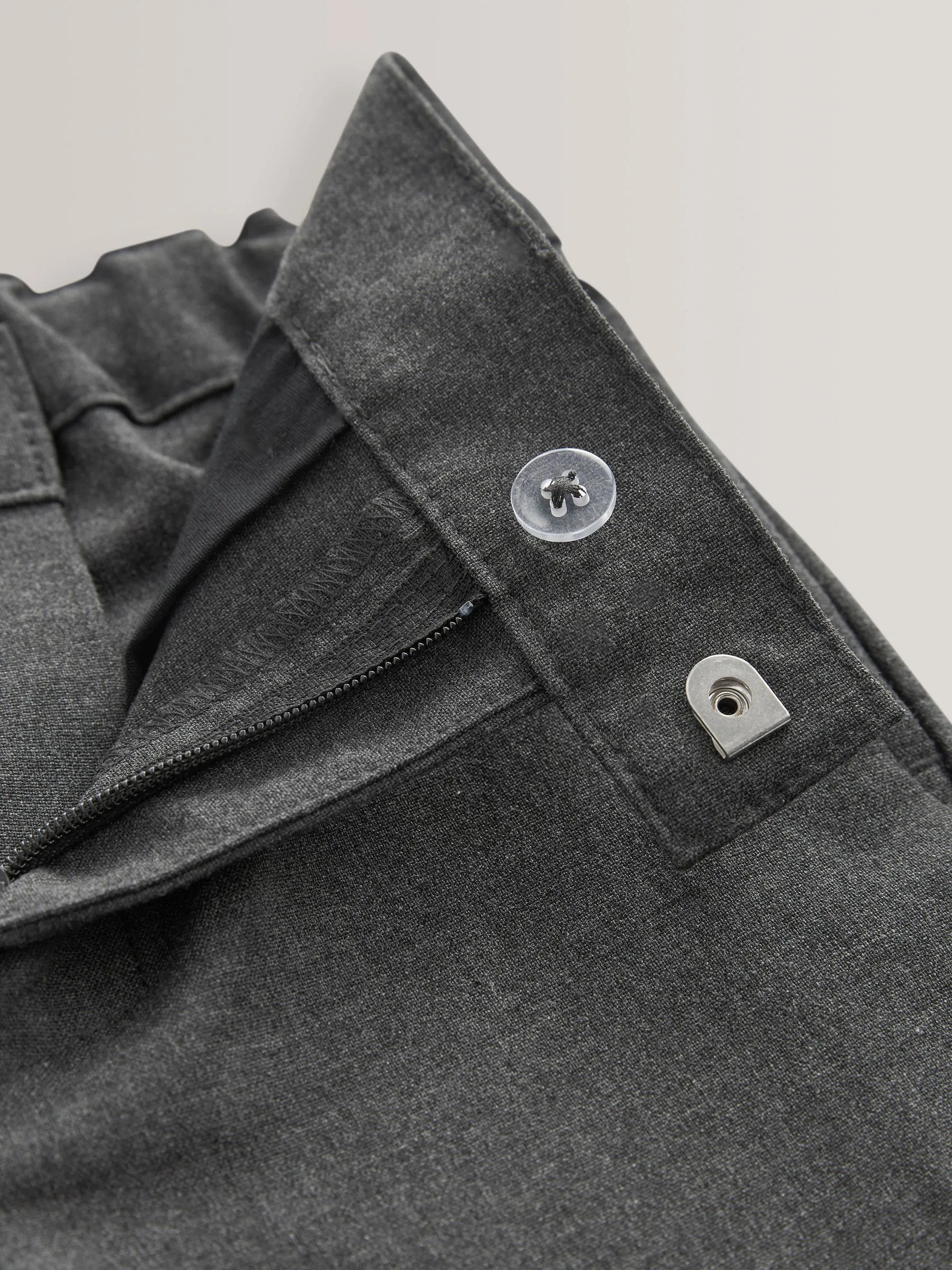 Grijs - Formele skinny schoolbroek met stretch (3-17 jr)