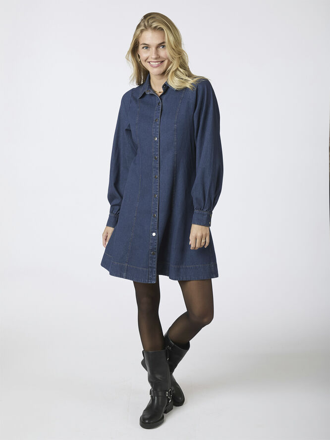 Neo Noir Hanne Denim Dress Dark blue