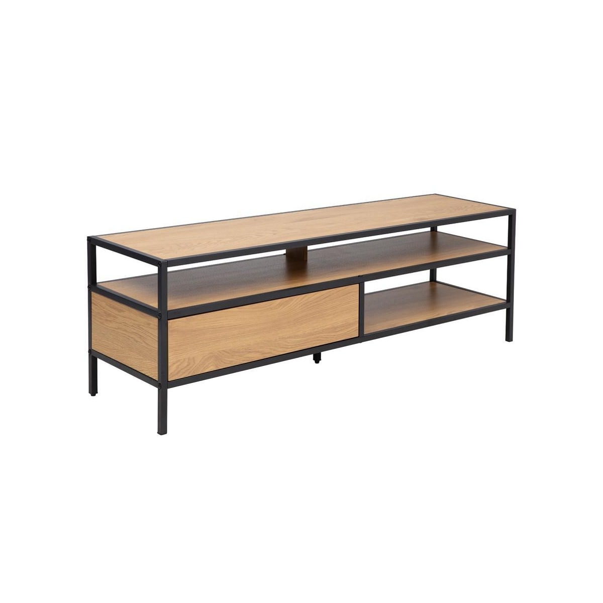 TV-bord HEDVIG 120x33xH40cm, ask/svart