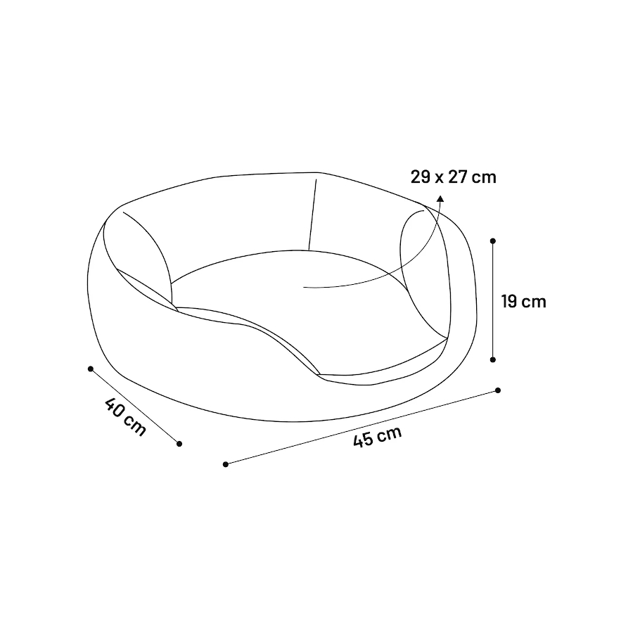 Cama para cães com zíper Flamingo Marlena Pentagon vermelha/bege