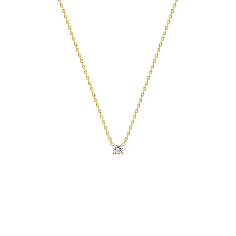 Collier Femme - Or 18 Carats - Diamant 0,08 Carats - Longueur : 42 cm