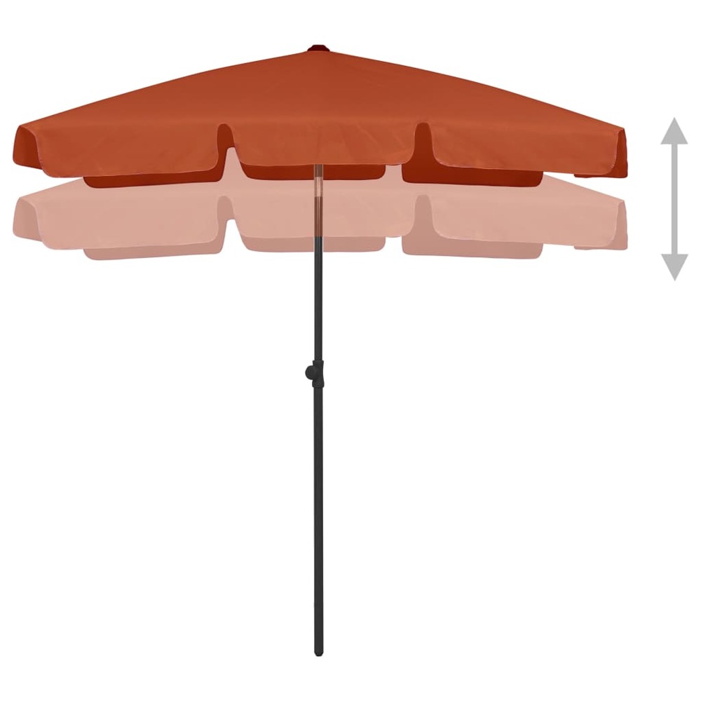 Parasol de plage 180 x 120 cm orange