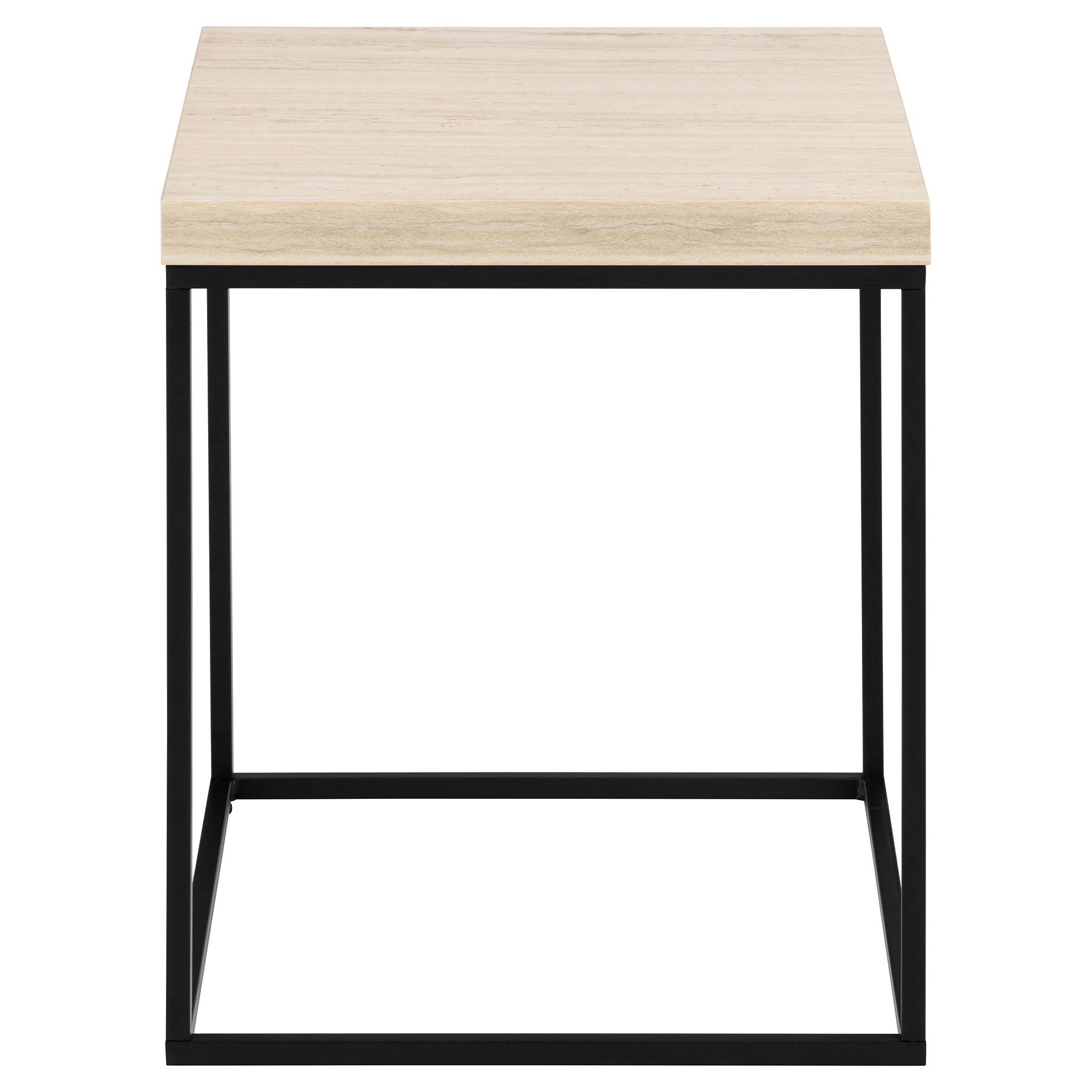 Couchtisch BAROSSA - beige - schwarz matt - 40 cm