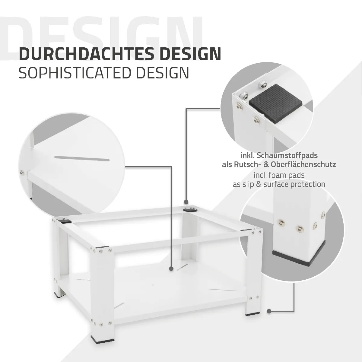 ML-Design Socle Machine à Laver Blanc