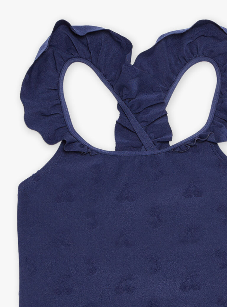 Maillot de bain bleu marine une pièce