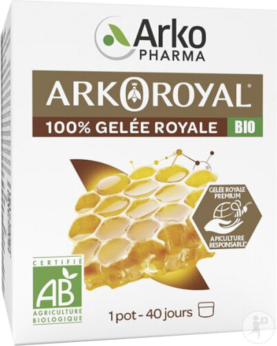 Arkopharma Arkoroyal Trésor De La Ruche Défenses Naturelles 100% Gelée Royale Bio Pot 40g