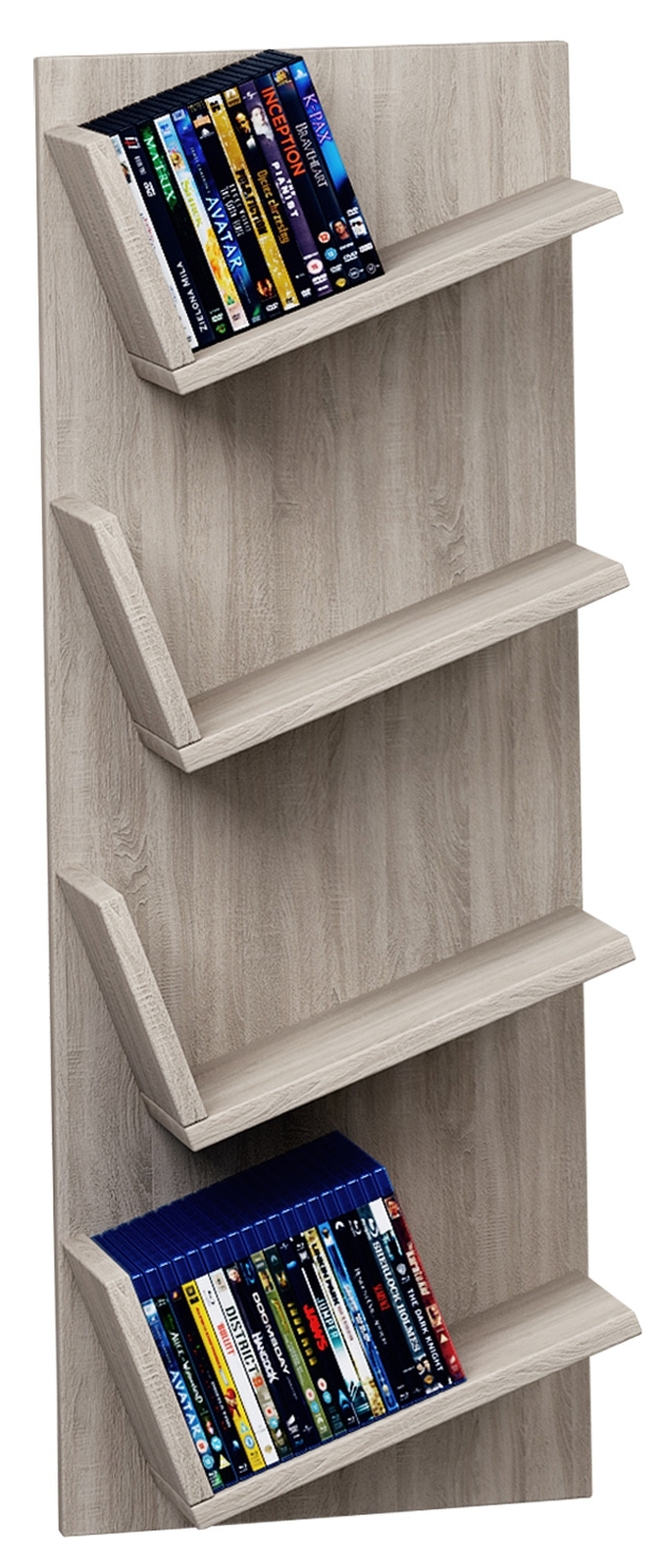 CD-Wandregal - Sonoma Eiche - 33 cm breit - 4 Ablagen