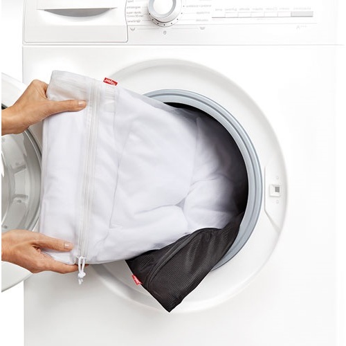 Filet à linge blanc et noir 50 x 40 cm - Lot de 2