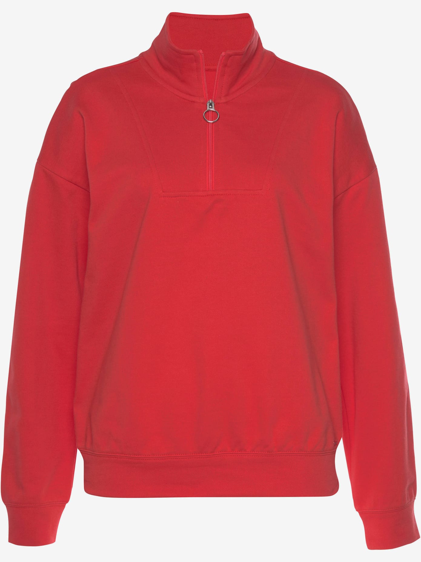 Sweat-shirt pull camionneur avec glissière et col haut