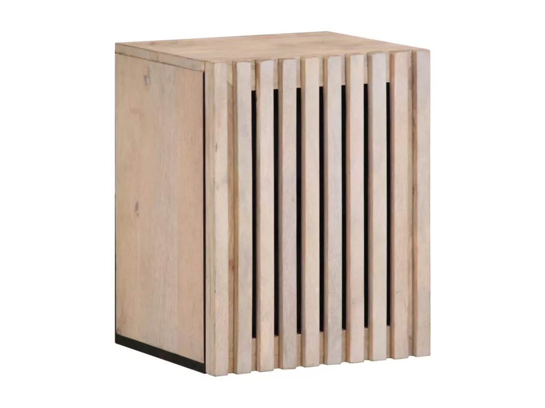 Armoire murale de salle de bain 38x34x48cm bois massif manguier