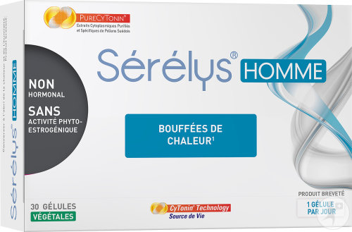 Sérélys Homme Bouffées De Chaleur Sueurs Nocturnes Fatigue 30 Gélules