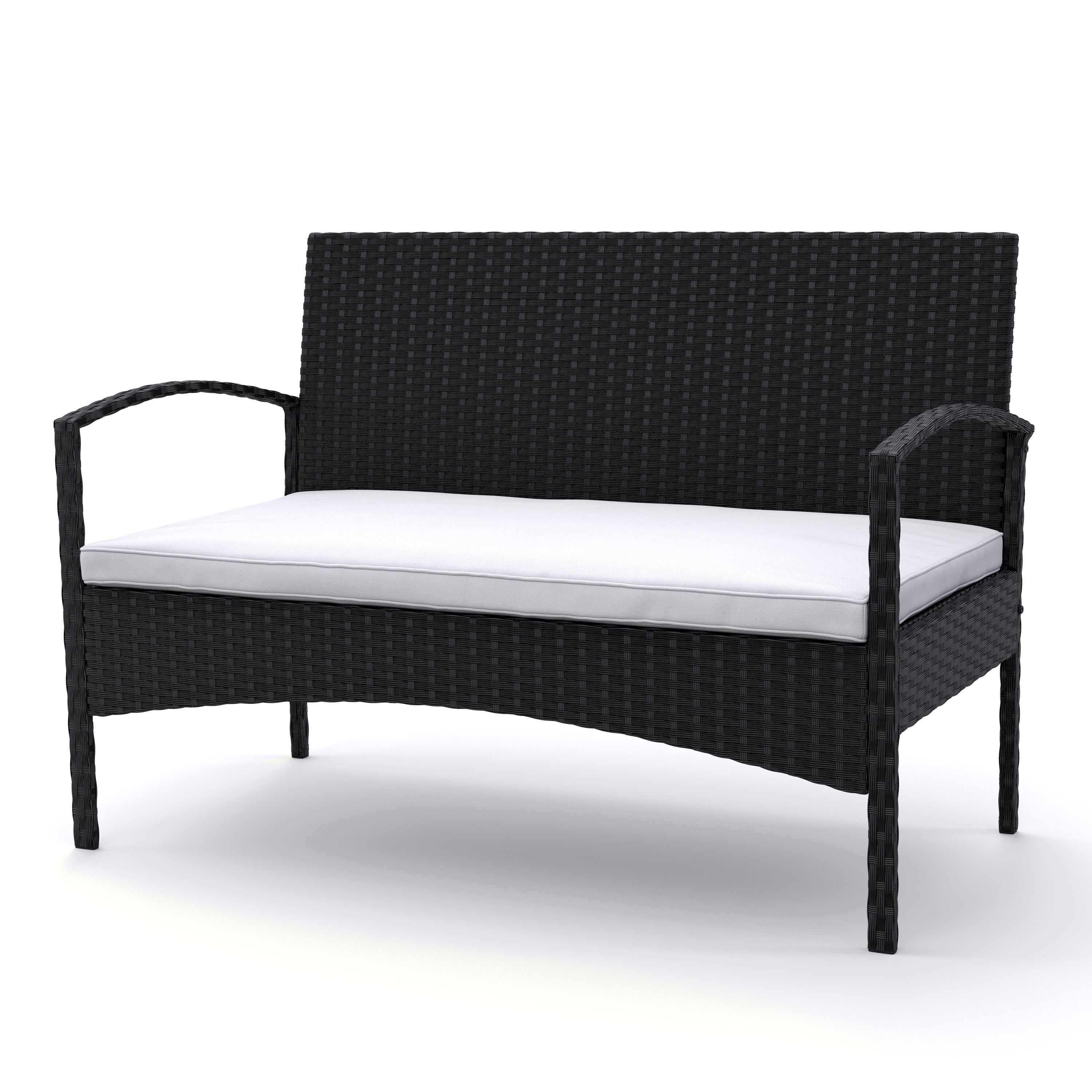 Gartenset Rattan CATANIA schwarz