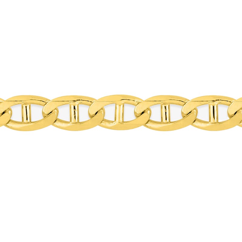 Bracelet Mixte 18 cm - Gourmette Marine - Or 18 Carats - Largeur 4 mm