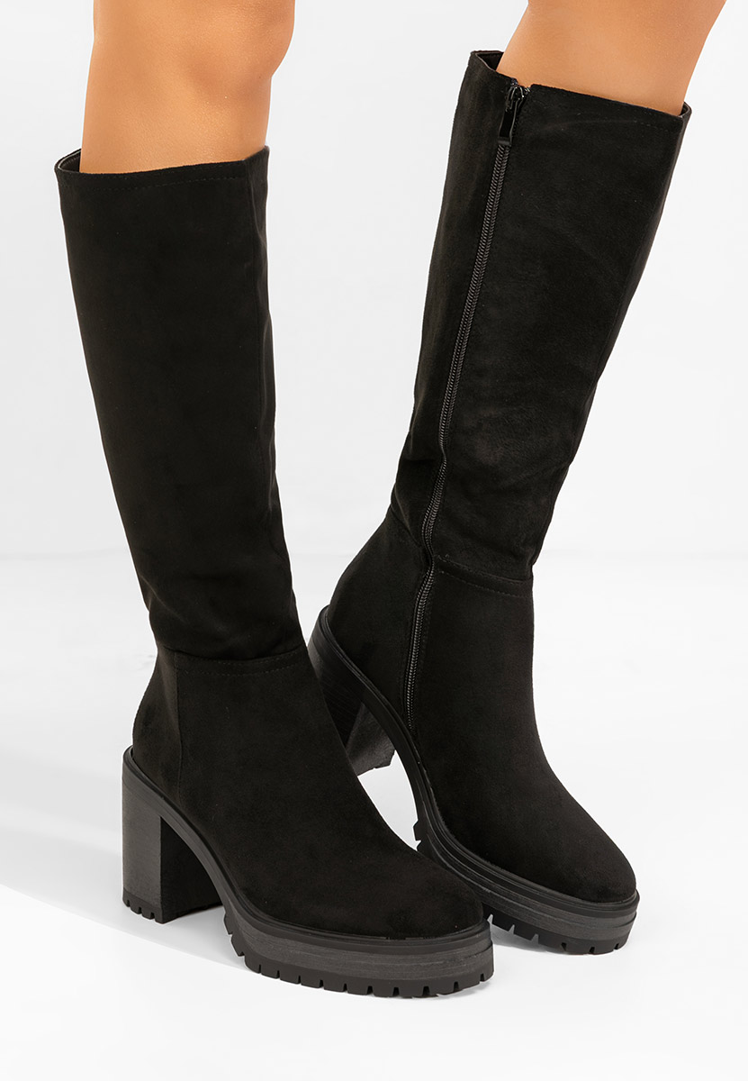 Bottes à talon carré noires Darrina V2