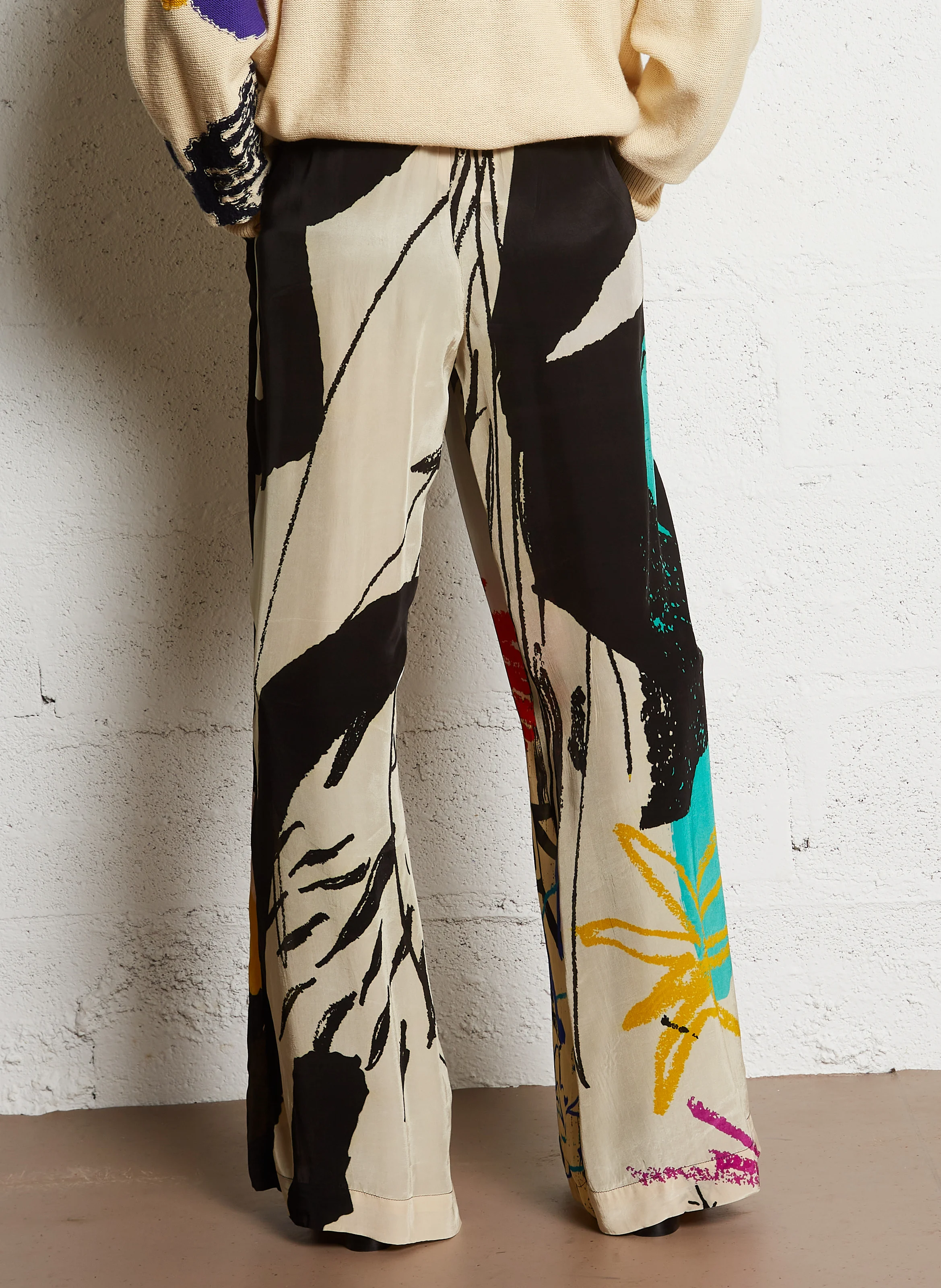 MONET - Pantalon large imprimé | Multicolore