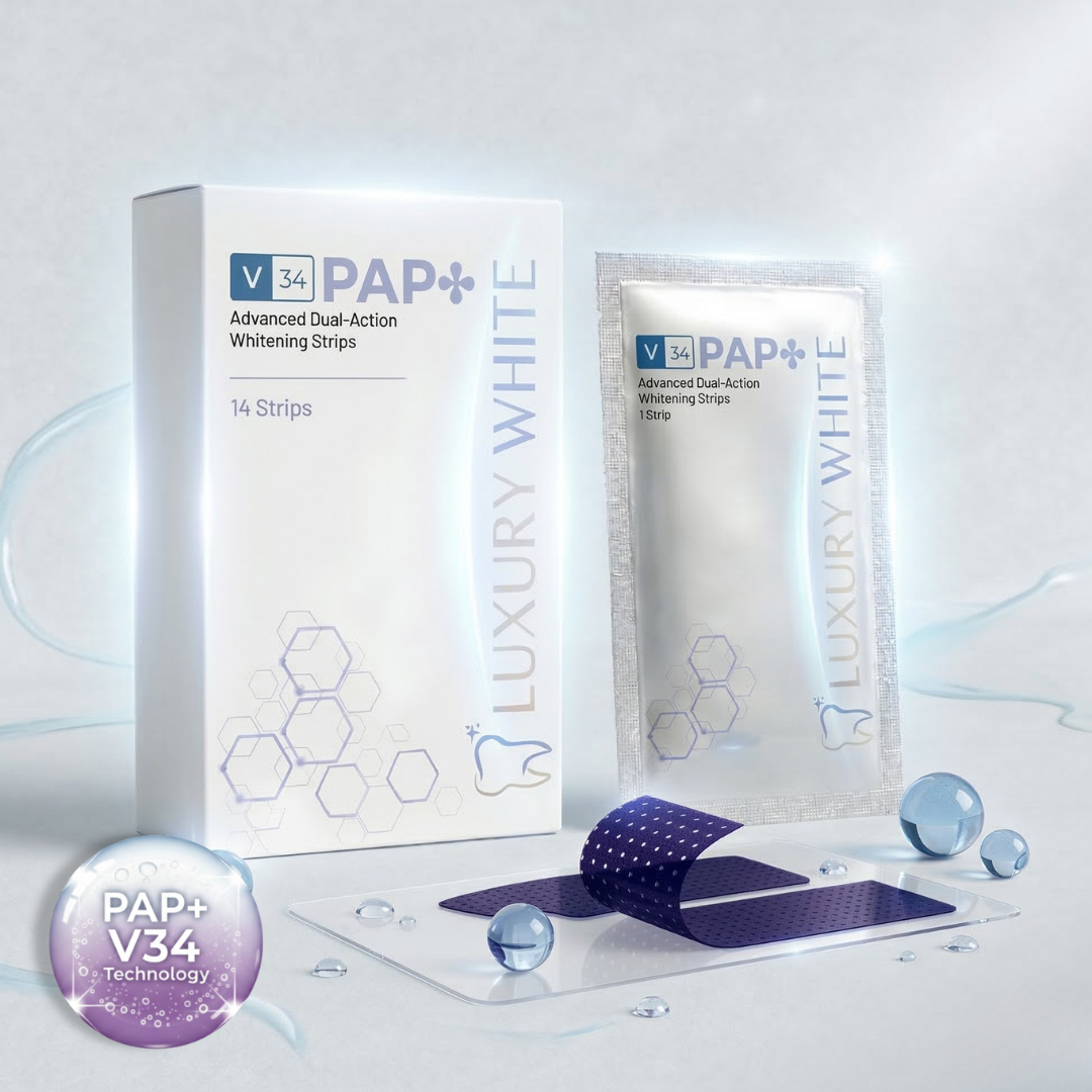 V34 X PAP+ Whitening Strips