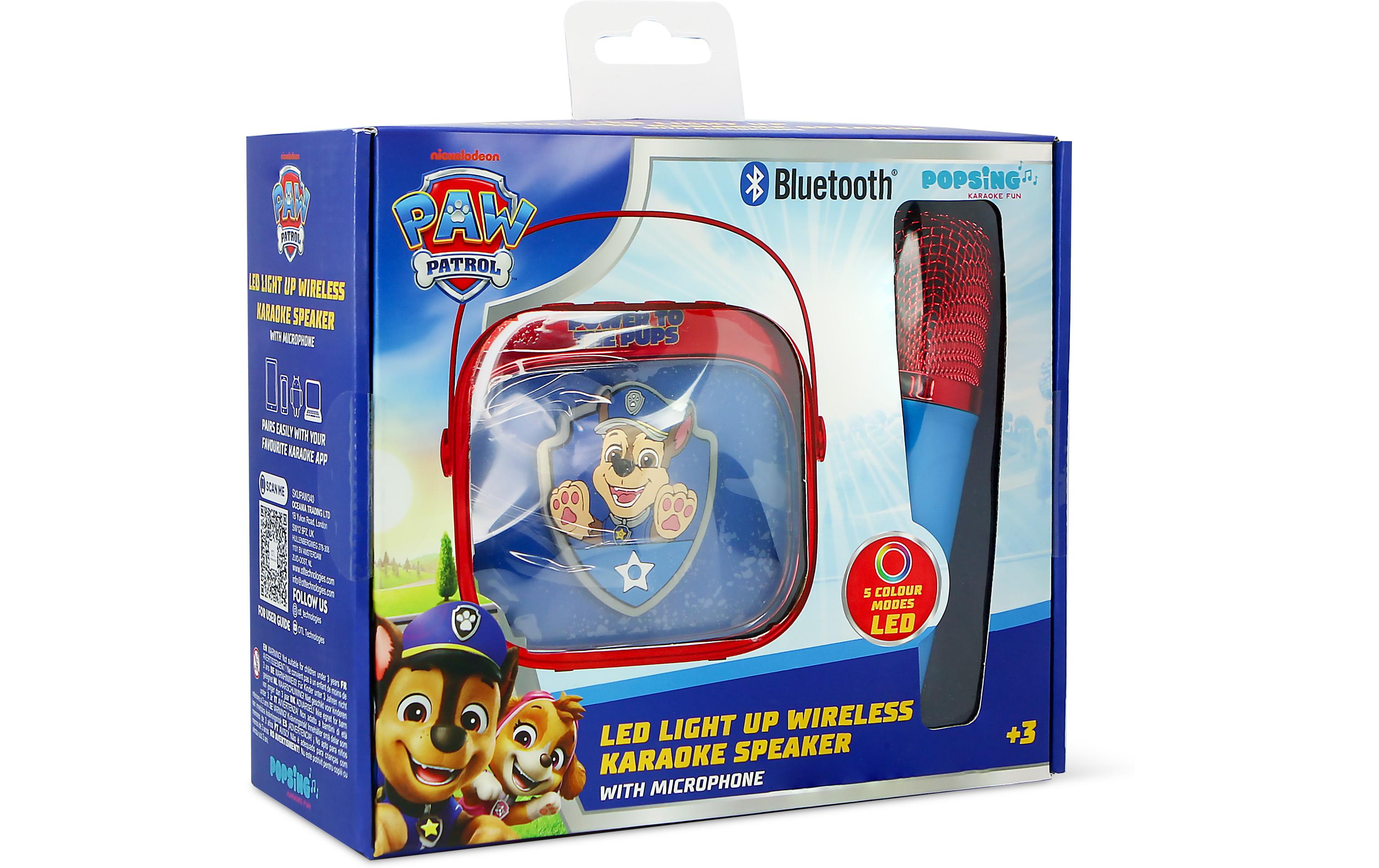 Paw Patrol LED Wireless Karaoke Lautsprecher und MikrofonMit LED-Leuchten
