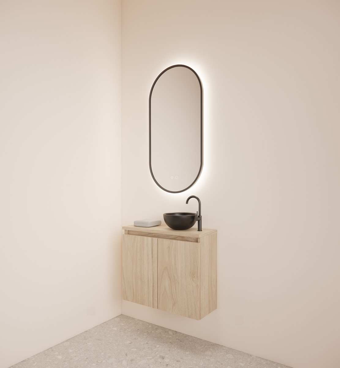 Gliss Design Echo toiletmeubel 60cm kastanje