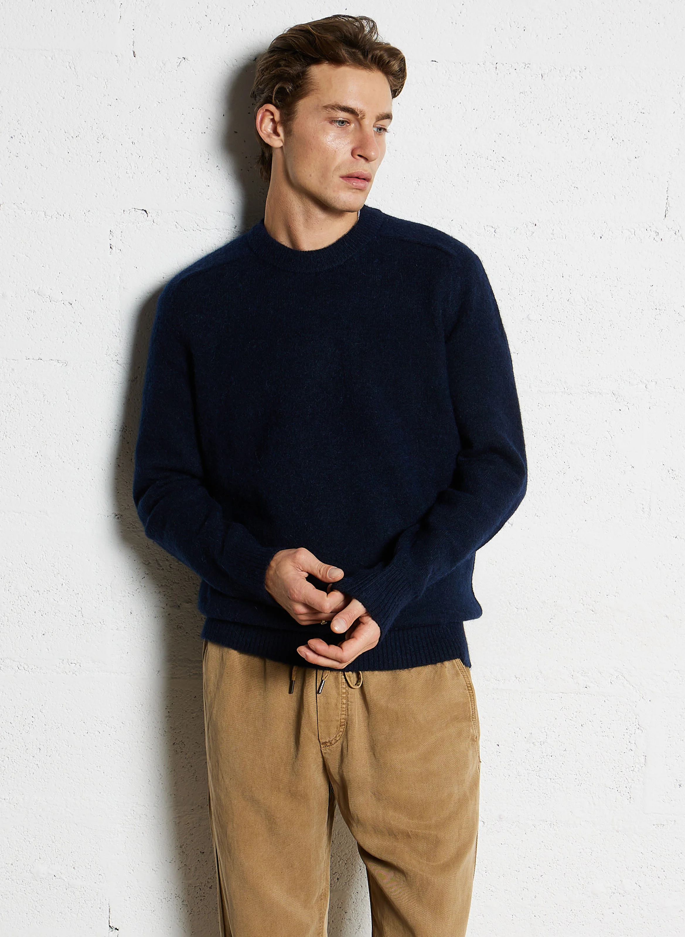Pull regular-fit encolure ronde | Bleu