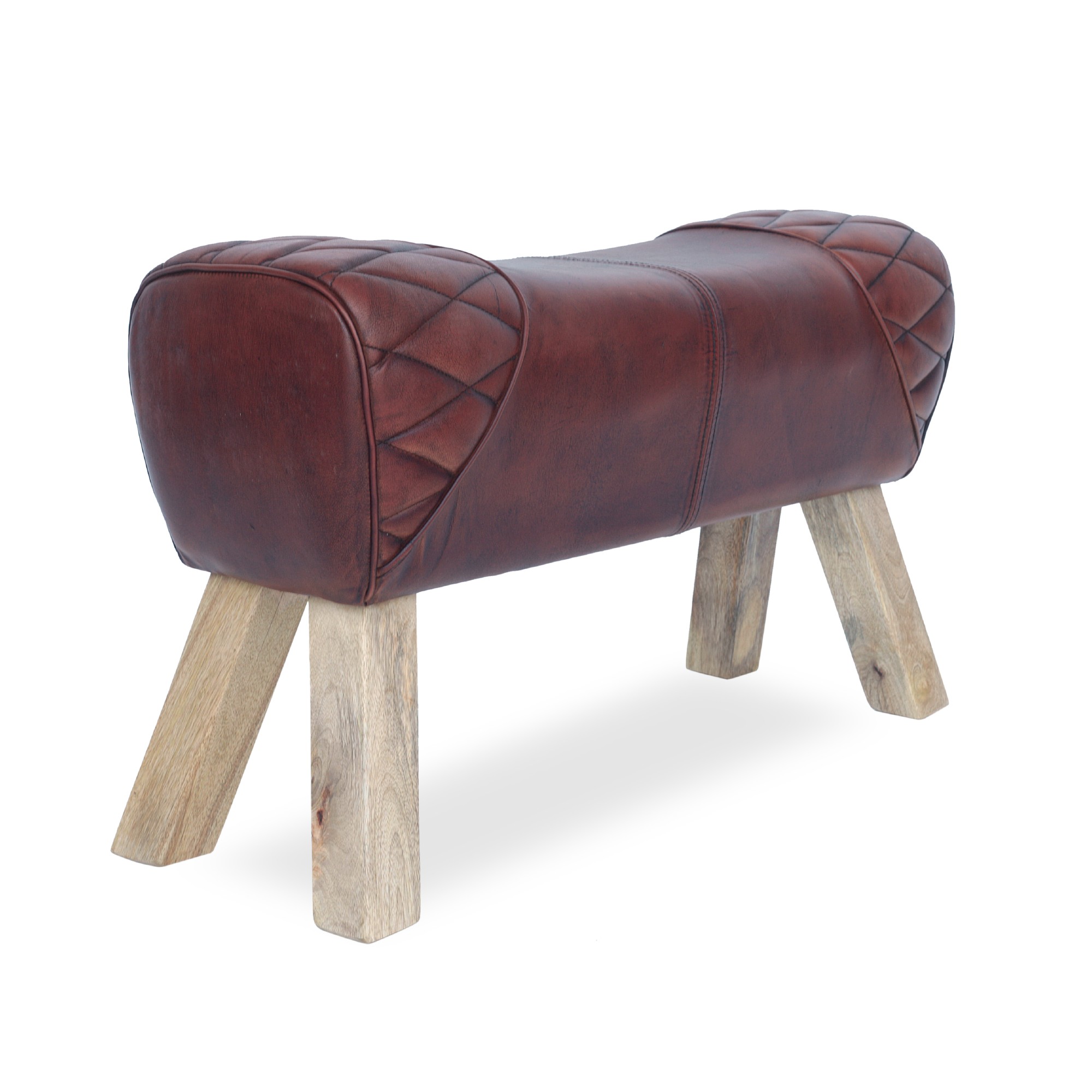 Sitzbock 'Clark', braun, B 83 cm, H 51 cm, T 29 cm von fischer's lagerhaus