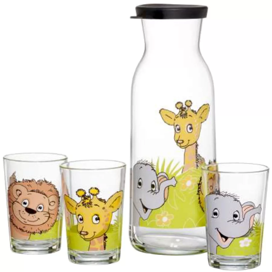 Ritzenhoff & Breker GmbH & Co. KG Kinderkaraffe Dschungeltiere 1200 ml transparent