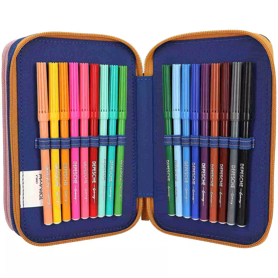 Depesche Federtasche CITY GIRLS TOPModel 7,5 x 13,5 x 20 cm dunkelblau