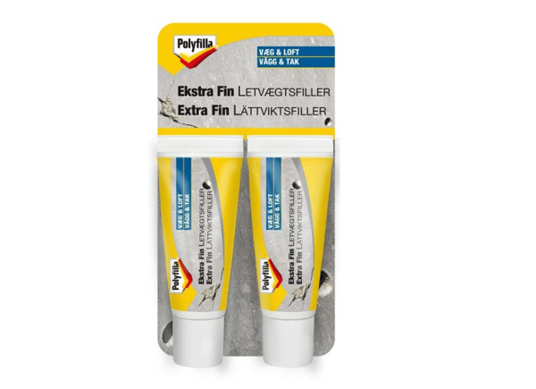 Polyfilla Ekstra Fin Letvægtsfiller - Mini dobbeltpack - Mængde: 2x20 ML