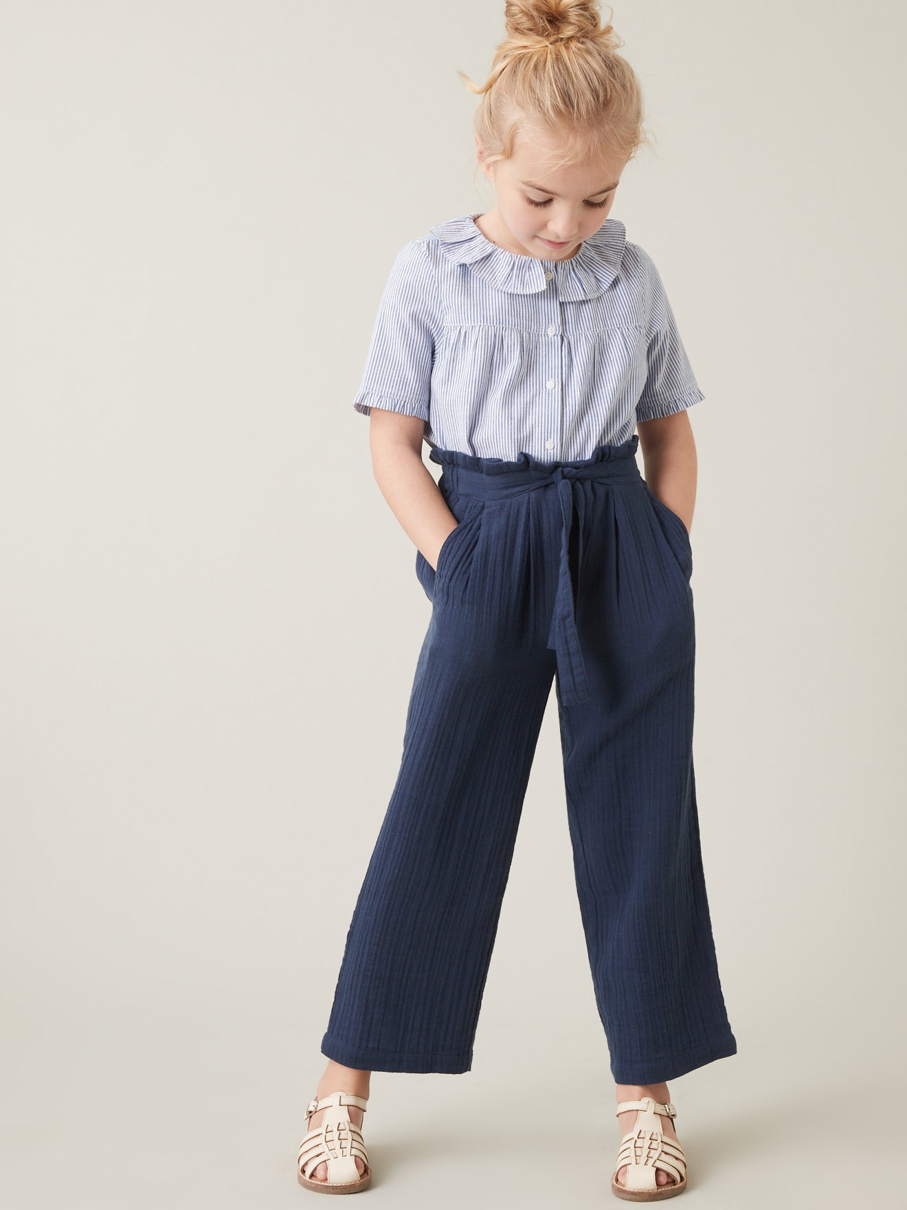 Blouse Fille à collerette