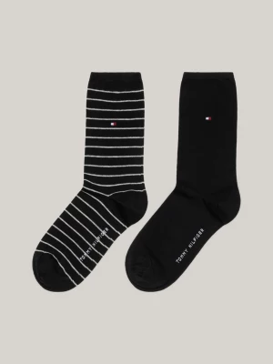 Pacote com 2 pares de meias clássicas listradas