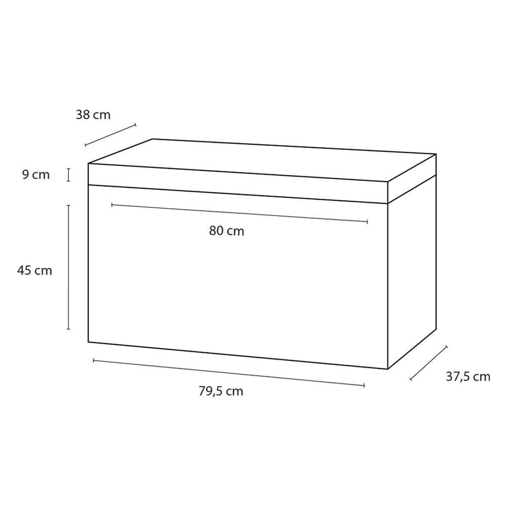 Differnz Somero badmeubelset 80cm antraciet