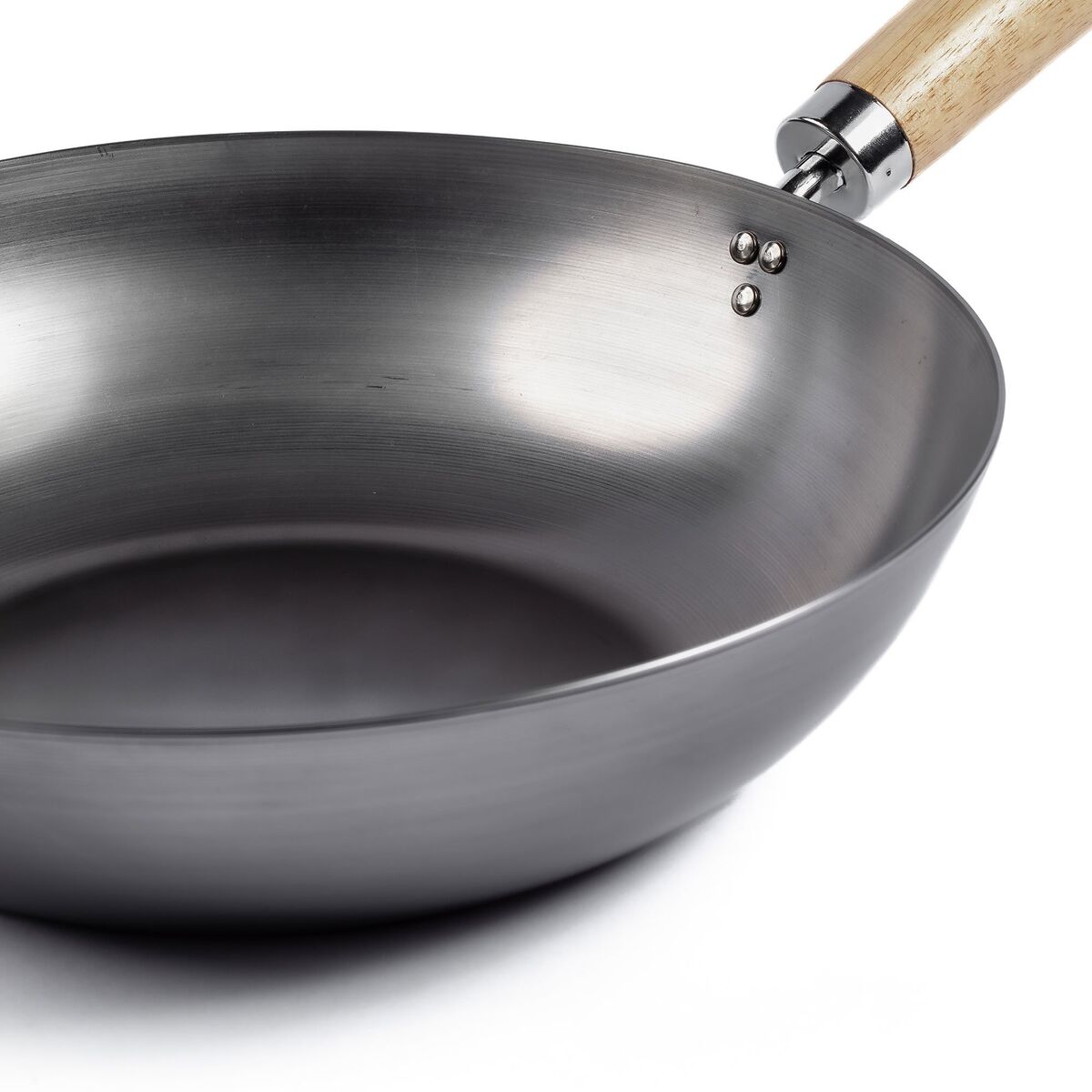 Karbonstål Wokpanne, 33 cm