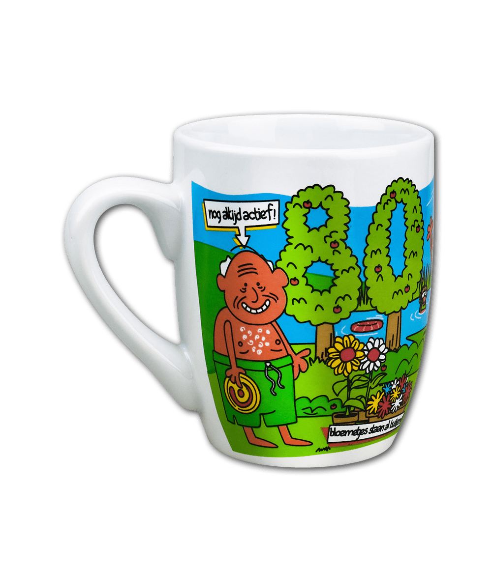Mok 80 Jaar 12cm
