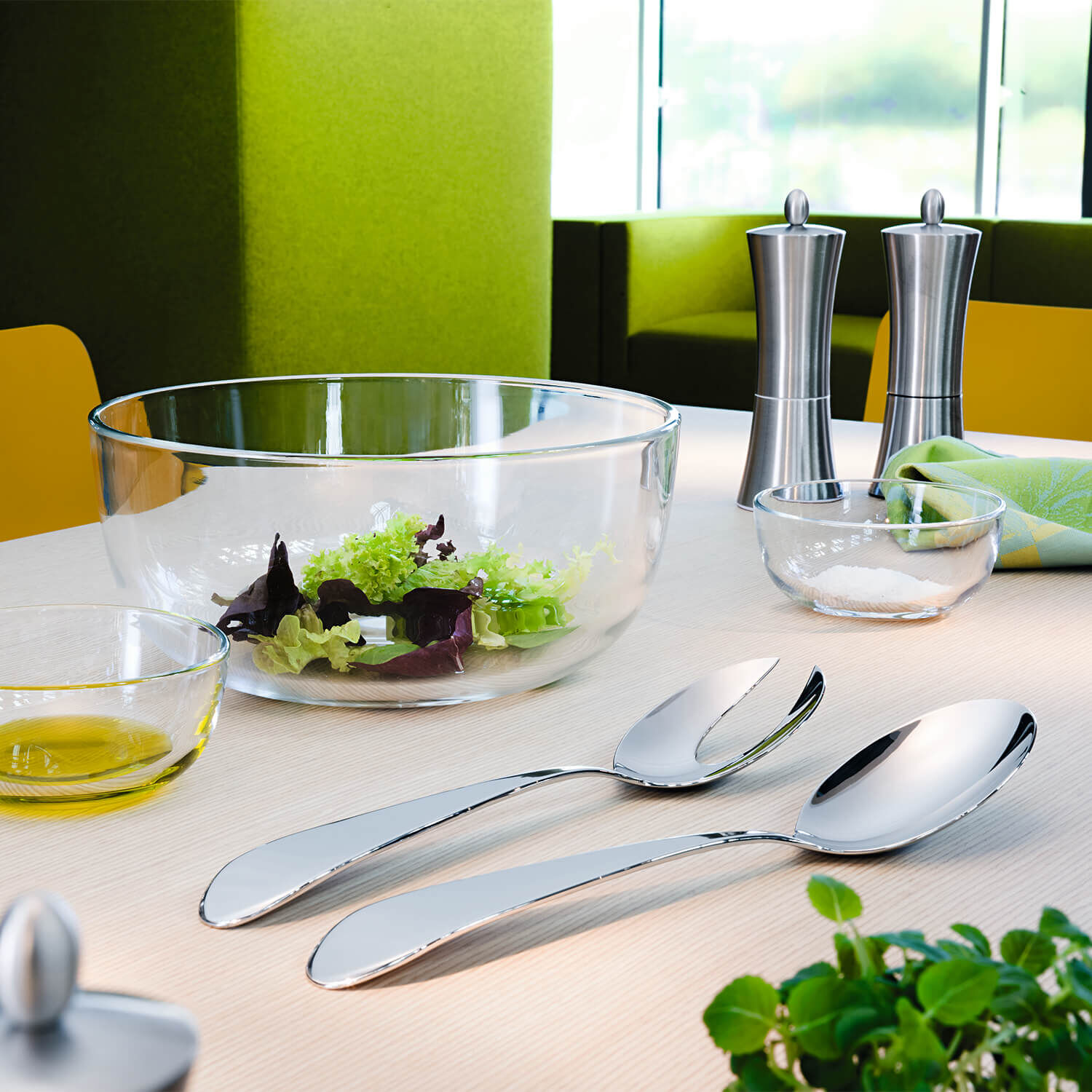 Sereno Salad servers stainless steel