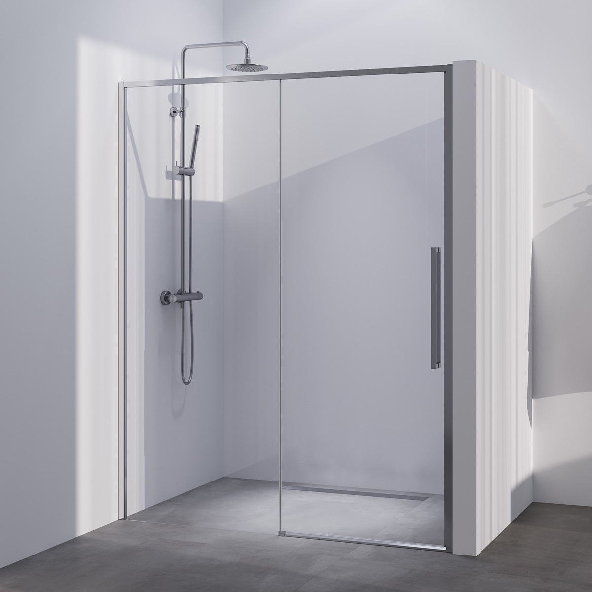 Brauer Season nisdeur met schuifdeur 140cm RVS