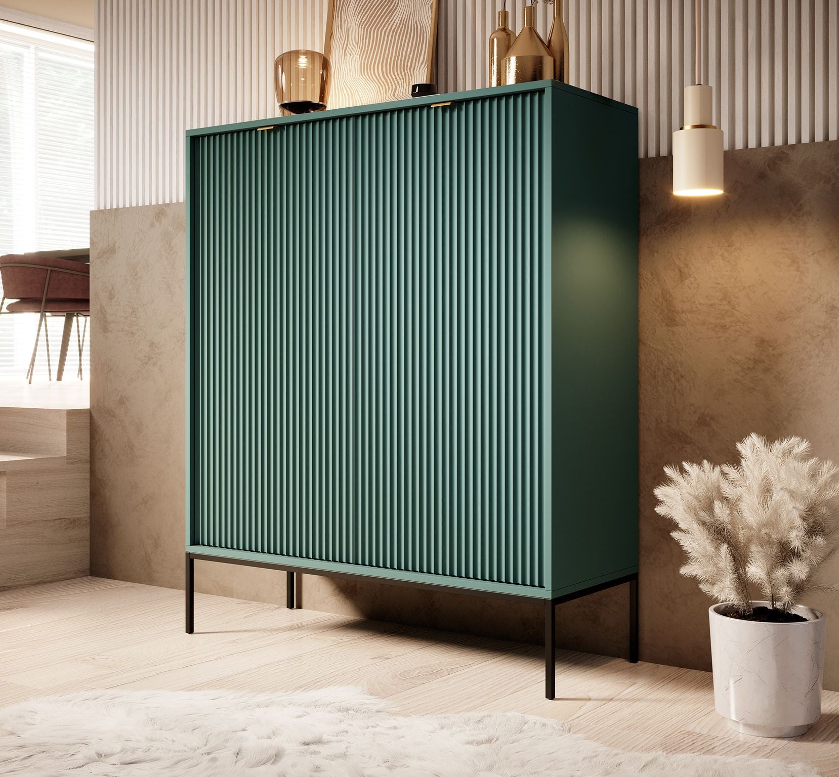Navil - Dressoir - Groen - 104x39x125 cm