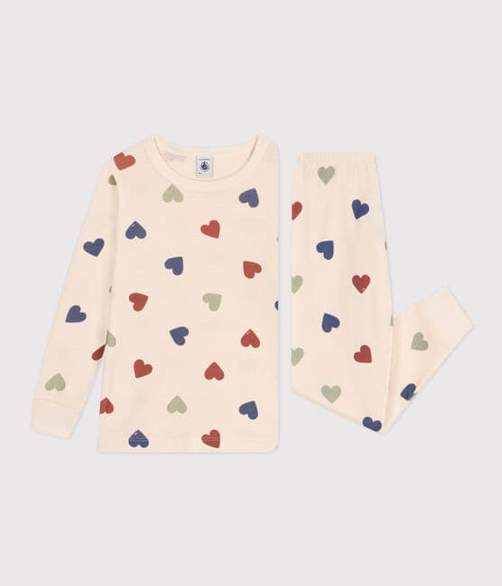 Pyjama imprimé en coton motif cœur enfant