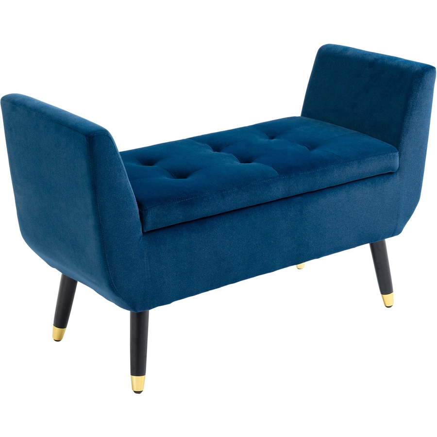 HOMCOM Sitzbank mit Stauraum blau