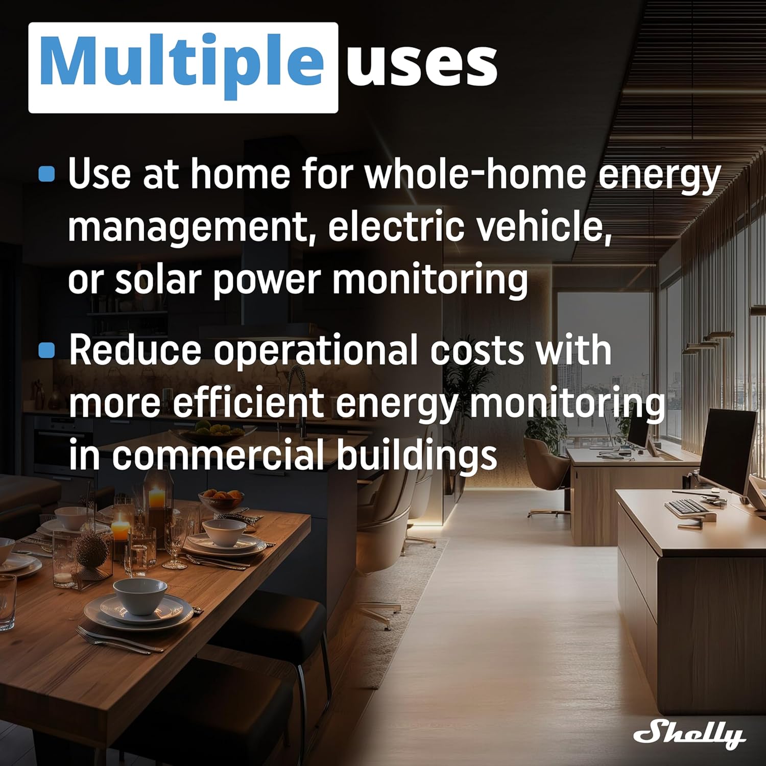 Shelly Pro 3EM - 3CT63, WLAN und LAN 3-Phasen-Energiezähler & Stromwandler, 63А, Echtzeit-Energieüberwachung, kein Hub Erforderlich, Solar-/Grid-Metering, kein Integriertes Relais, PV-kompatibel