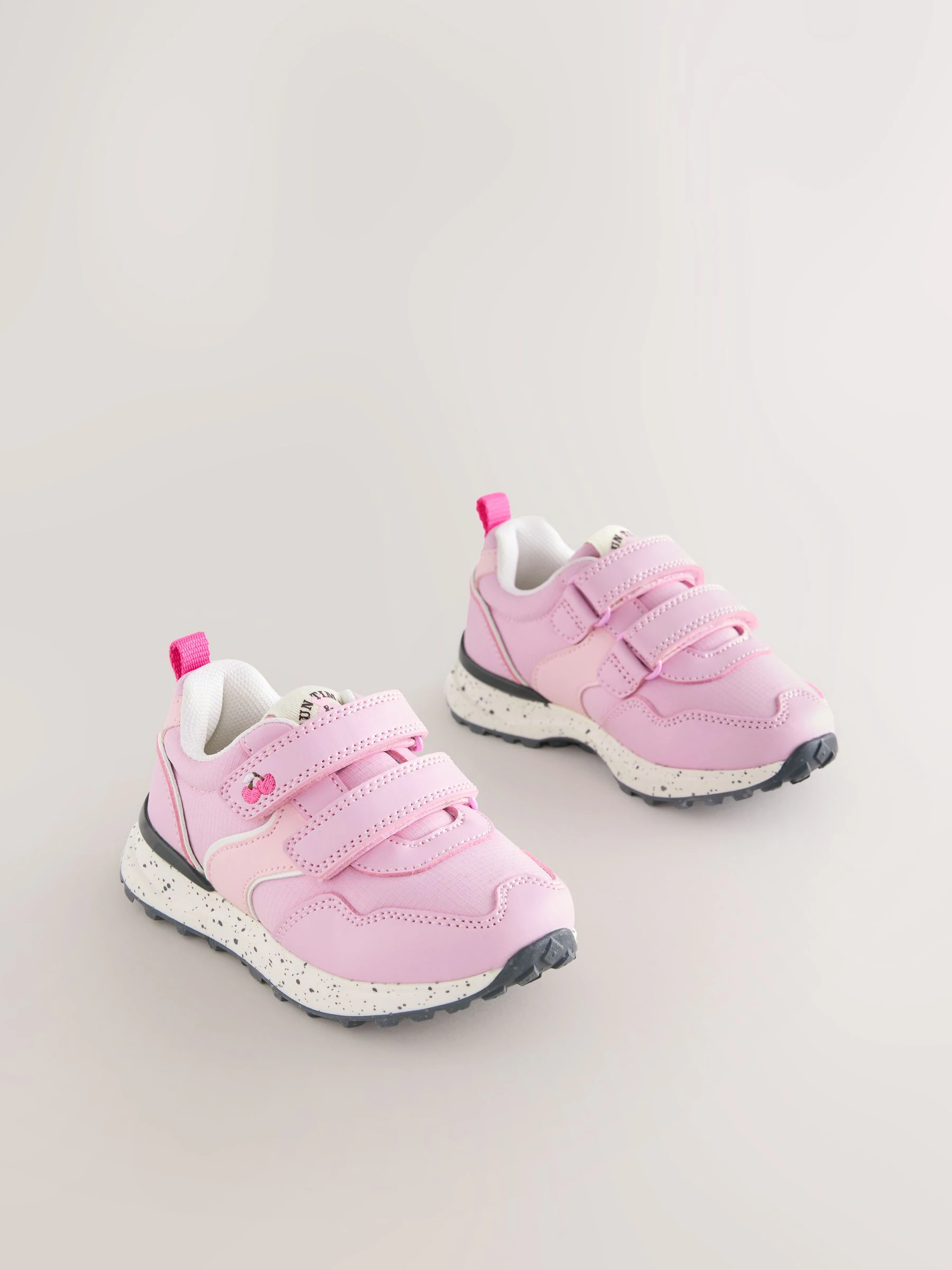 Roze - Sneakers met klittenbandsluiting